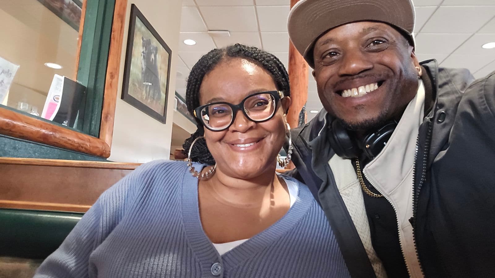 Sam Brown connecting with a 10P community member